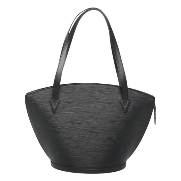 LOUIS VUITTON Epi Saint Jacques Shopping Shoulder Bag Black M52262 Auth 118030